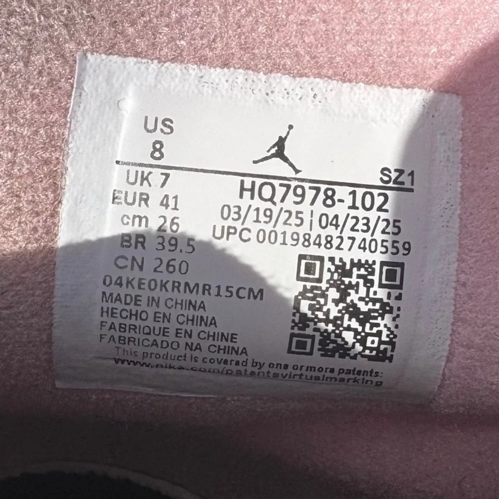 Nike Air Jordan 5 Retro White Pink Black HQ7978-102 Mens 8 Basketball Shoes